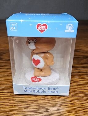 Care Bears Tenderheart Bear Mini Bobble Head - Brown with Red Heart